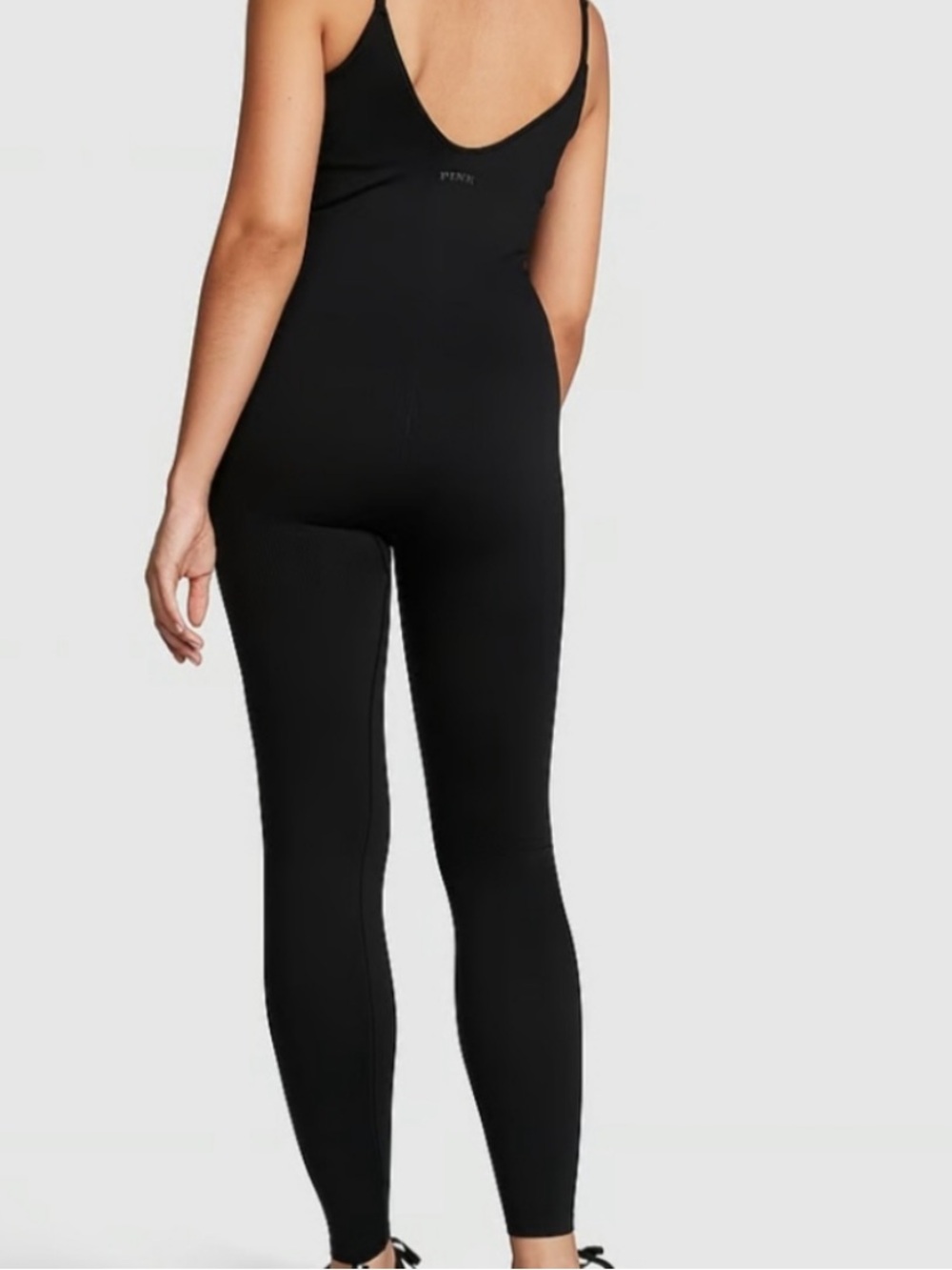 PINK Victoria's Secret Black Scoop-Back Jumpsuit